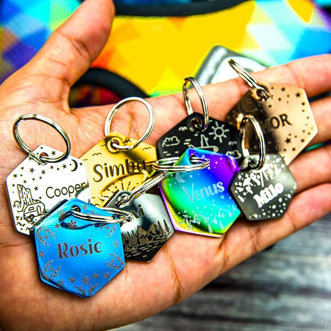 Personalized Dog Tag with 5 Lines of Custom Deep Engraved Durable Stainless - Image 2