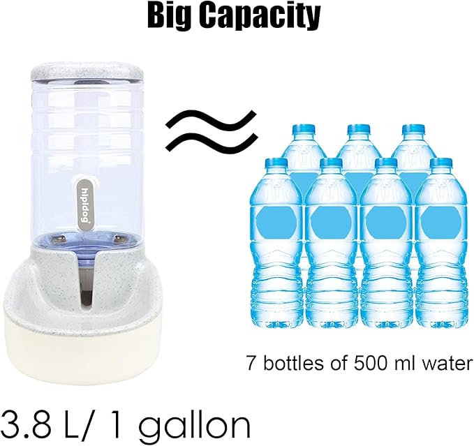 kathson Automatic Cats Water Dispenser 1 Gallon Gravity Dogs Water Station - Image 2
