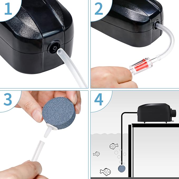 Uniclife Aquarium Air Pump Dual Outlet Fish Tank Aerator - Image 6