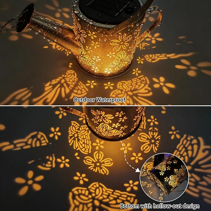 DDQ Solar Watering Can Lights, Warm White/Color LED - Image 3