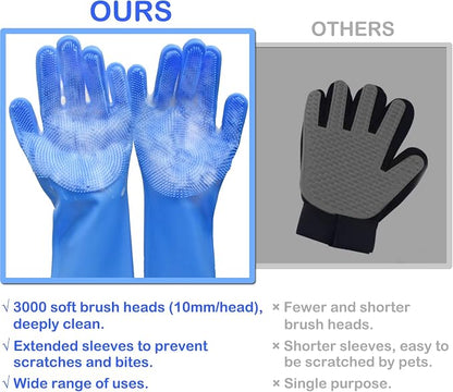 Pet Grooming Gloves, Dog Washing Gloves - Image 2