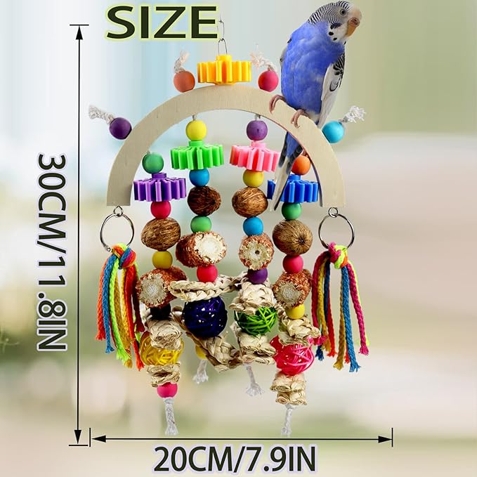 Bird Toys - Natural Corncob Wood & Mango Chew Toys - Image 5