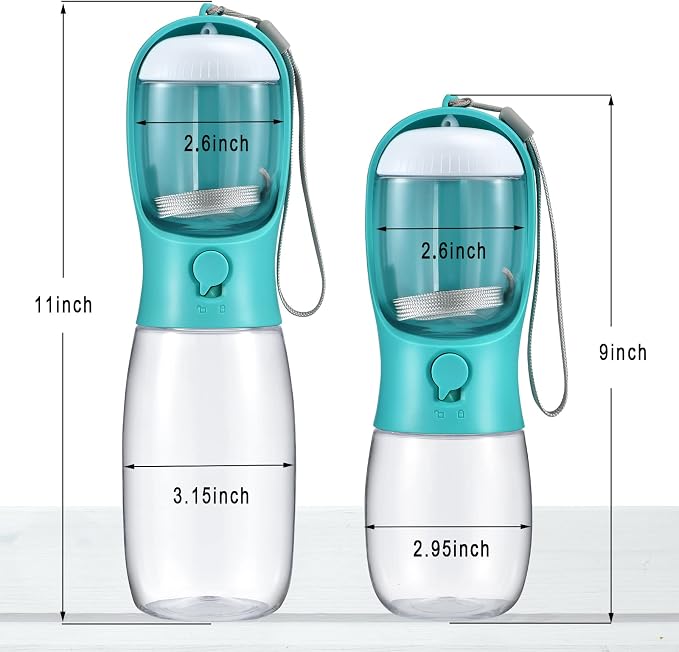 Dog Water Bottle with Food Container, Travel Puppy Water Bowl, Portable Pet - Image 3