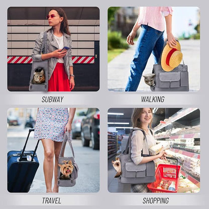 Dog Carrier, Cat Carrier, Pet Carrier, Foldable Waterproof Premium Oxford Cloth - Image 2