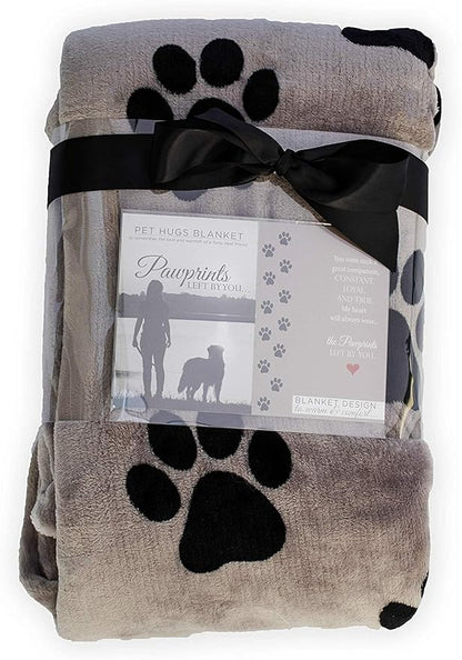 Pawprints Left by You Personalized Pet Memorial Blanket by PawprintsLeftbyYouMemorialGifts