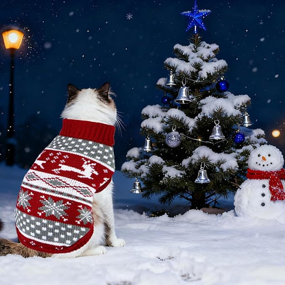 Cat Dog Christmas Sweater Pet Winter Warm Coat Pajamas Small Dog Sweaters - Image 5