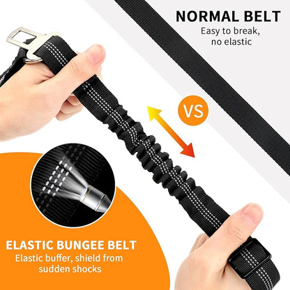 BWOGUE Pet Dog Cat Seat Belt Reflective Car Dog Headrest Restraint Leash - Image 3