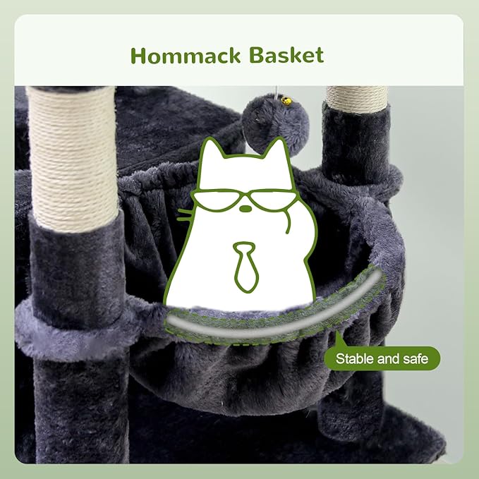 Globlazer Heavy Duty Cat Trees for Large Cats, Sturdy 72in Maine Coon Cat Tree - Image 5