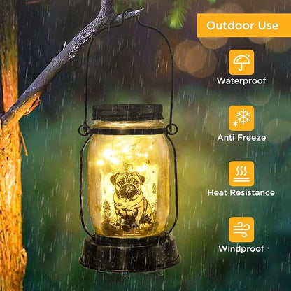 kyoryuger Pug Dog Gifts for Women/Men Pug Dog Solar Lanterns Mom Birthday Gift - Image 6