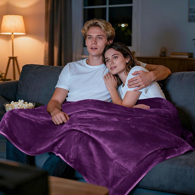 LOOBANI Waterproof Blanket for Bed: Reversible Soft Flannel Twin Bed Blanket - Image 7