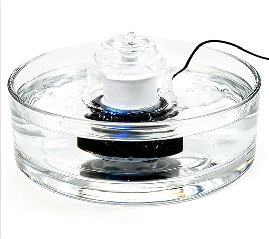 Glass Cat and Dog Water Fountain 90oz/2.7L, Automatic Pet Water Dispenser - Image 2
