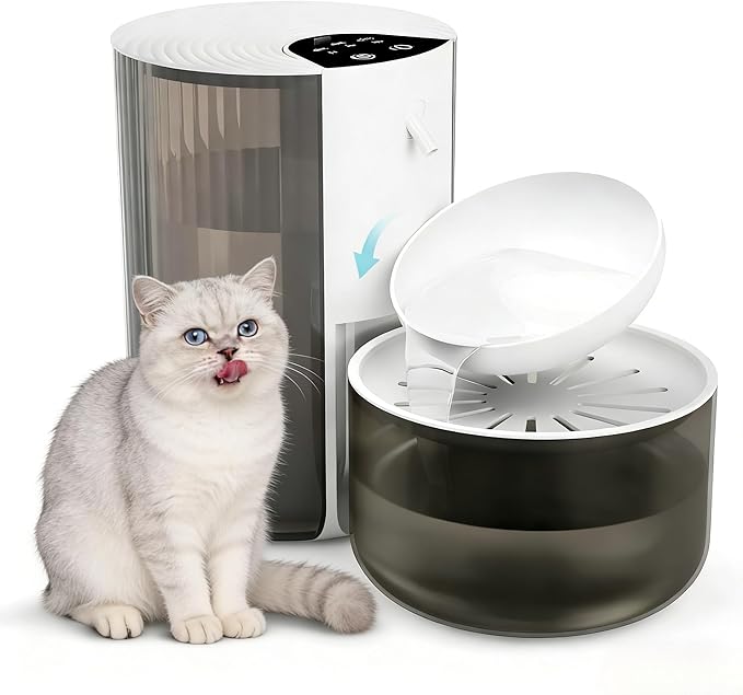 Wireless Cat Water Fountain No Filters, 3.5L Automatic Wastewater Separation by Unknown