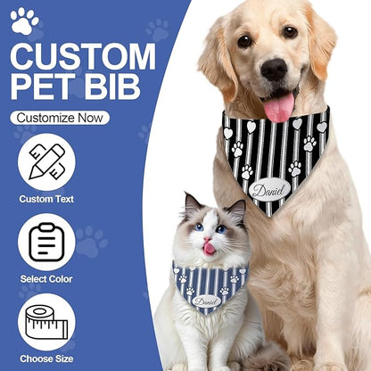 Personalized Dog Bandana Custom Name & Design, Premium Custom Dog Bandana - Image 2