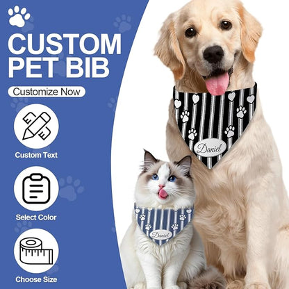 Personalized Dog Bandana Custom Name & Design, Premium Custom Dog Bandana - Image 2