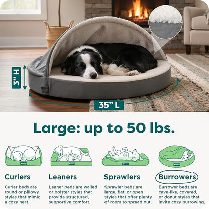 FurHaven Round Orthopedic Dog Bed - Image 3