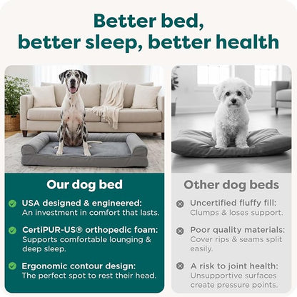 FurHaven Orthopedic Dog Bed For Large Dogs, Sofa Contour Mattress - Image 7