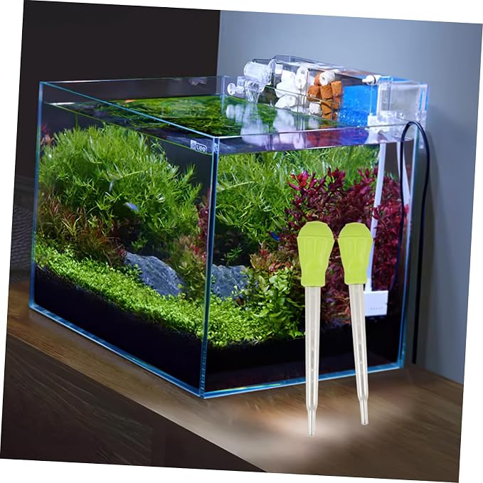Happyyami 2pcs Manual Fish Tank Cleaner Gravel Adsorber Coral Feeder and Water - Image 9