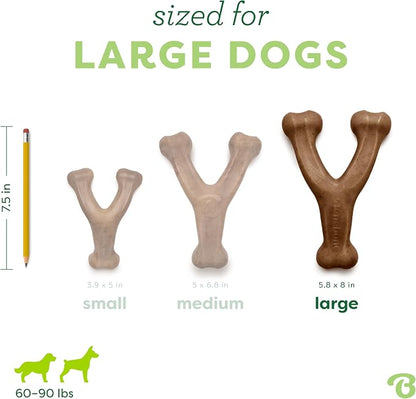 Large 3-Pack, Benebone Wishbone Durable Dog Chew Toy - Image 4