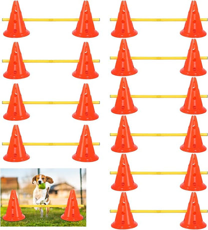 10 Sets Dog Agility Hurdle Cone Set 20 Pcs Exercise Cones by Glimin