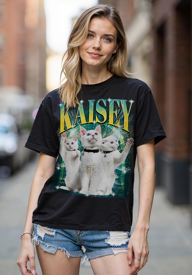Custom Bootleg Rap Shirt with Photo Text, Vintage Custom Picture Shirt - Image 3
