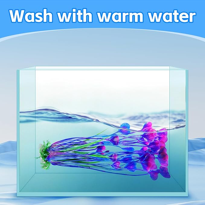 AQUANEAT Artificial Fish Tank Plants, Plastic Aquarium Accessories Large - Image 5