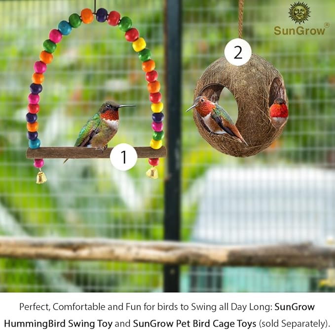 SunGrow Colorful Finch Swing Toy - Image 6