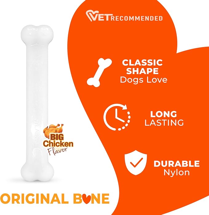 Nylabone Power Chew Classic Bone Chew Toy - Image 3