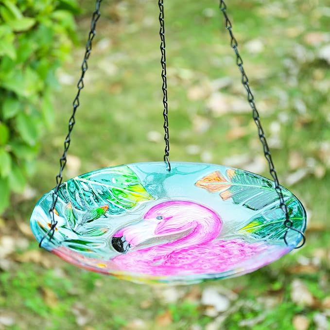 VCUTEKA Glass Hanging Bird Bath - Image 8