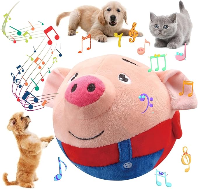 Interactive Dog Toys, Jumping Squeaky Dog Toys by Geojec