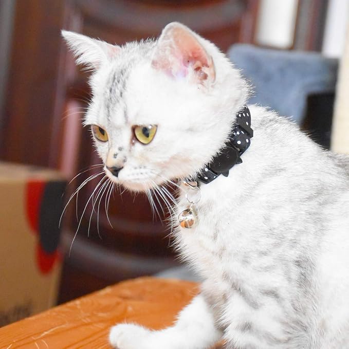 Breakaway cat Collars with Bell, Durable & Safe Cute Kitten Collars Safety - Image 7