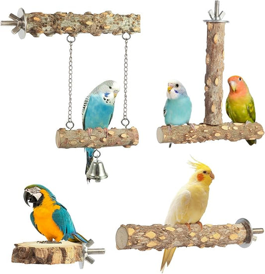 Bird Perches, Bird Perch Chewing Stick Cage Accessories Parrot Climbing by lovyoCoCo