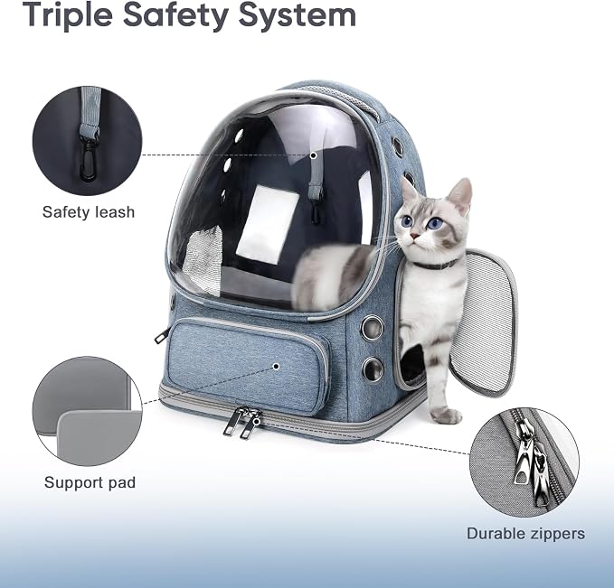 Cat Backpack Carrier, Breathable Cat Bubble Backpack - Image 5