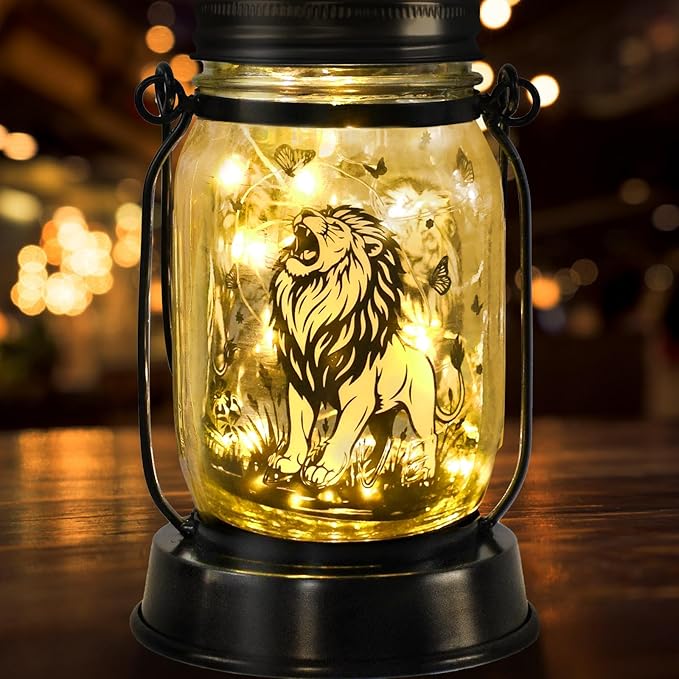 kyoryuger Lion Gifts for Women/Men Lion Solar Lanterns Mom Birthday Animal - Image 9