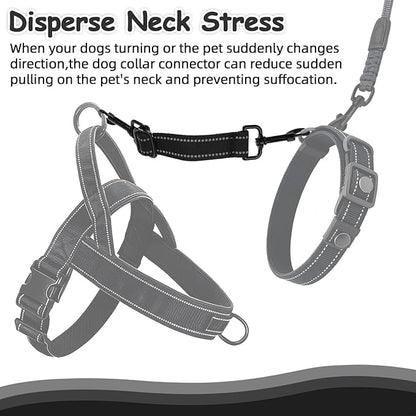 YUEPET Dog Safety Collar Clips 2 Pack Adjustable Prong Collar Backup Clips - Image 3