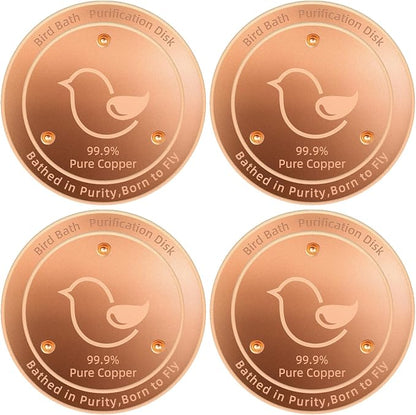 Bird Bath Copper Disk, 4.2" Large Surface Area, Covers 20% More Water Than by FASHTOUR
