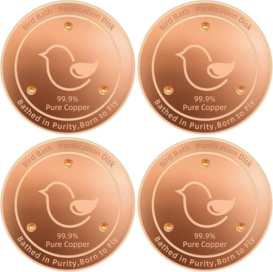 Bird Bath Copper Disk, 4.2" Large Surface Area, Covers 20% More Water Than by FASHTOUR