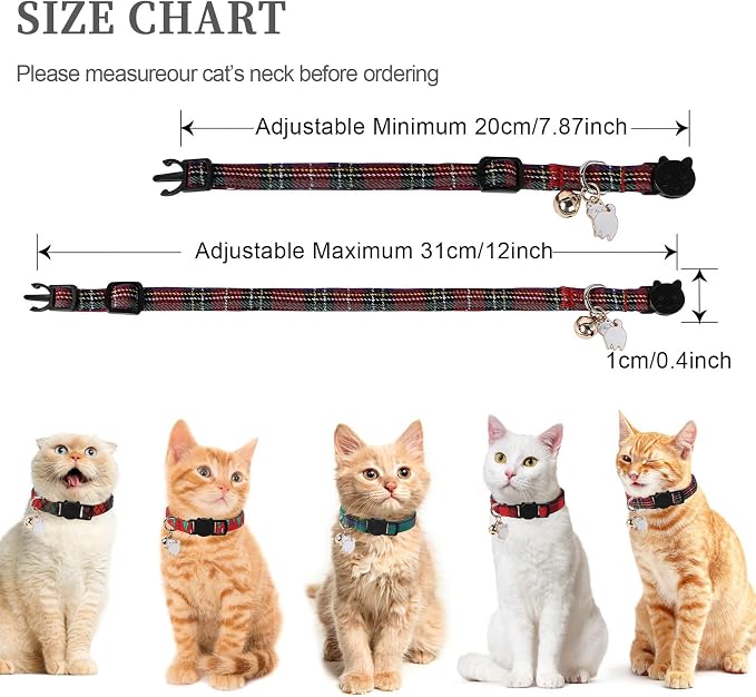 Unique style paws 2 Pack Christmas Kitten Collar Breakaway - Image 3