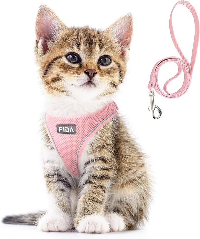 Fida Cat Harness and Leash Set for Walking Kitten and Puppy, Escape Proof by Fida