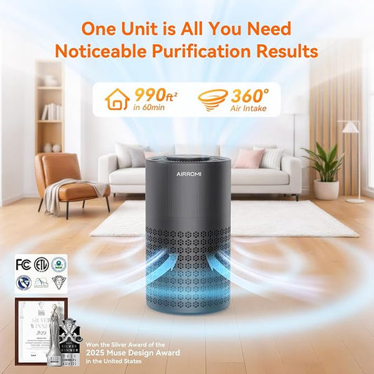 AIRROMI Air Purifier for Bedroom - Image 2