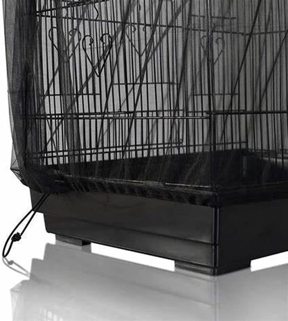 Bird Cage Seed Catcher, Large Airy Gauze Bird Cage Cover Guard, Adjustable - Image 5
