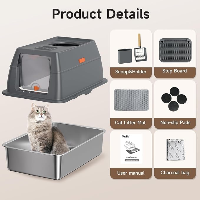 Extra Large Stainless Steel Litter Box - Image 9