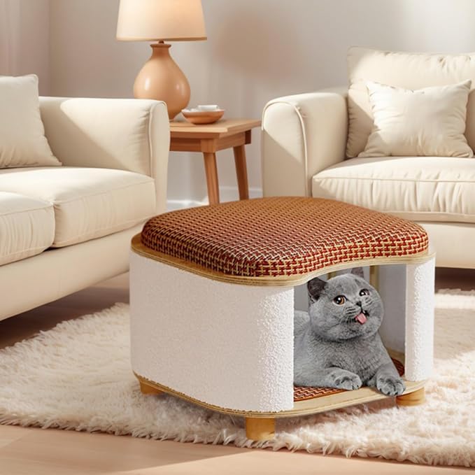 Cat Bed for Indoor Cats – Wooden Cat House - Image 7