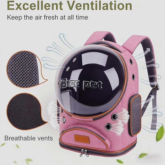 Cat Backpack Carrier, Breathable Cat Carrier Large Space Bubble Pet Backpack - Image 3