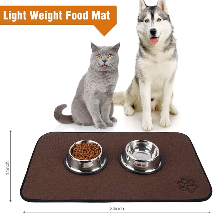 Sinland Microfiber Pet Bowl Food Mat Dish Drying Mat - Image 7