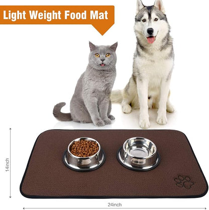 Sinland Microfiber Pet Bowl Food Mat Dish Drying Mat - Image 7