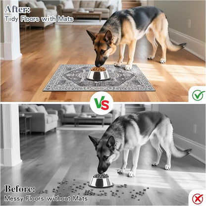 famibay Dog Food Mat, Absorbent Cat Dog Mats - Image 3