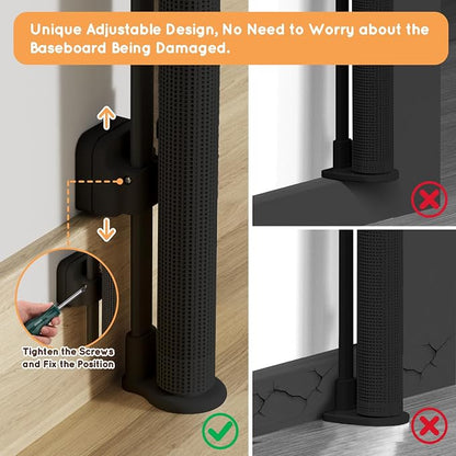 Retractable Baby Gate for Stairs, Automatic Tension, One-Hand Operation - Image 6