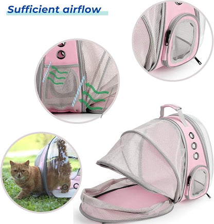 Lollimeow Cat Carrier Backpack, Expandable Bubble Pet Carrier - Image 3