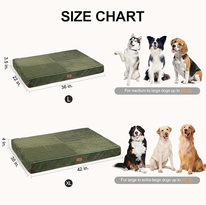 FUKUMARU Dog Bed, Thickened Corduroy Orthopedic Dog Beds - Image 6