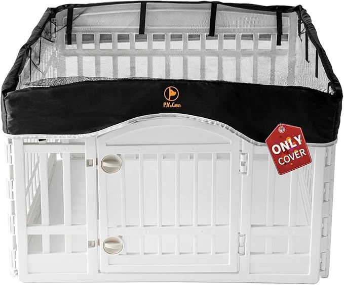 PJYuCien Dog Playpen Mesh Top Cover, Fits 36 Inch 4 Panels Regular Square by PJYuGienPetGarden